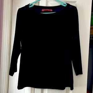 Black velour top